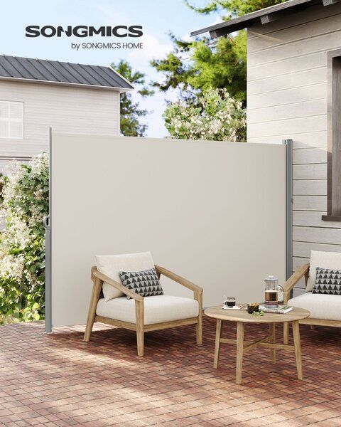 Πλευρική τέντα Songmics Ασημί 200x350 cm