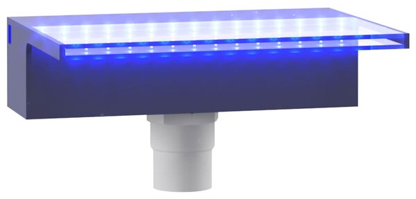 VidaXL Σιντριβάνι Καταρράκτης Πισίνας με RGB LED 30 εκ. Ακρυλικό