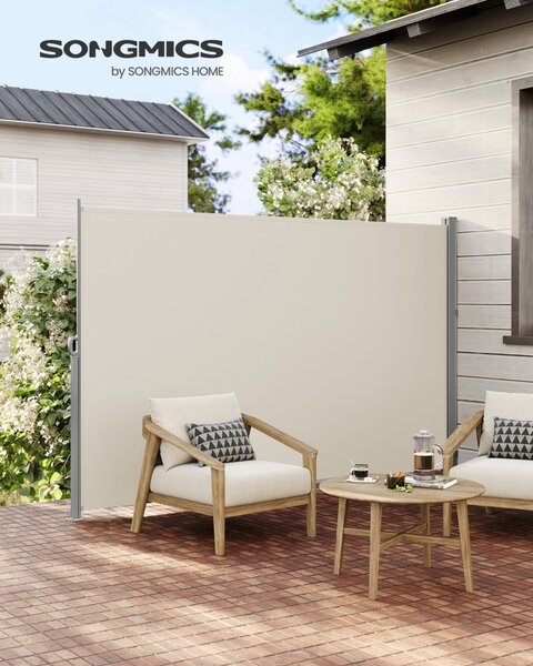 Πλευρική τέντα Songmics Ασημί 200x350 cm