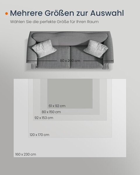 Χαλί Songmics Γκρι 230x160 cm