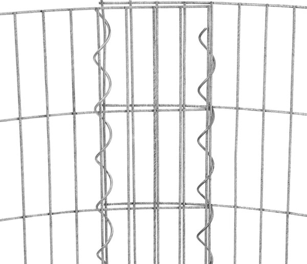 Στρογγυλή υπερυψωμένη γλάστρα gabion Songmics Ασημί 90x70x80 cm