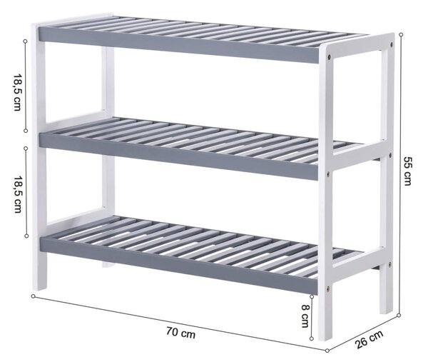 Παπουτσοθήκη Songmics Γκρι 70x55x26 cm