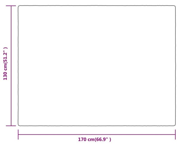 VidaXL Κουβέρτα Μαύρη 130 x 170 εκ. από Πολυεστέρα