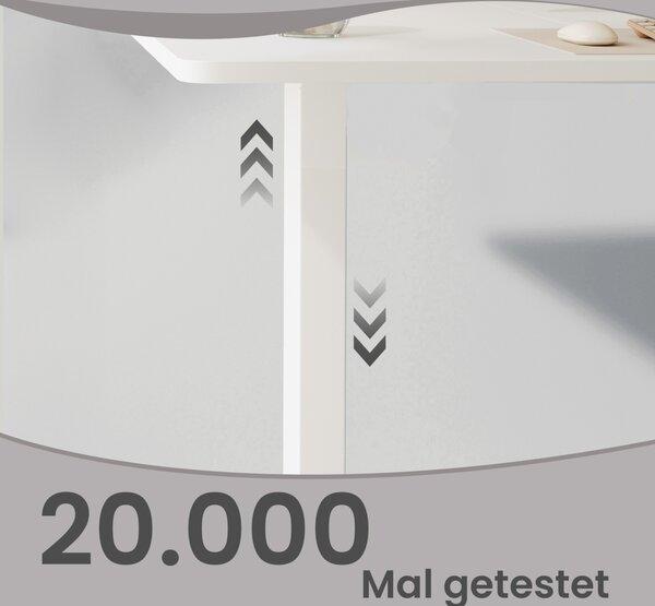 Ηλεκτρικό γραφείο ρυθμιζόμενου ύψους Balok, Songmics, Λευκό, 180x80x120 cm