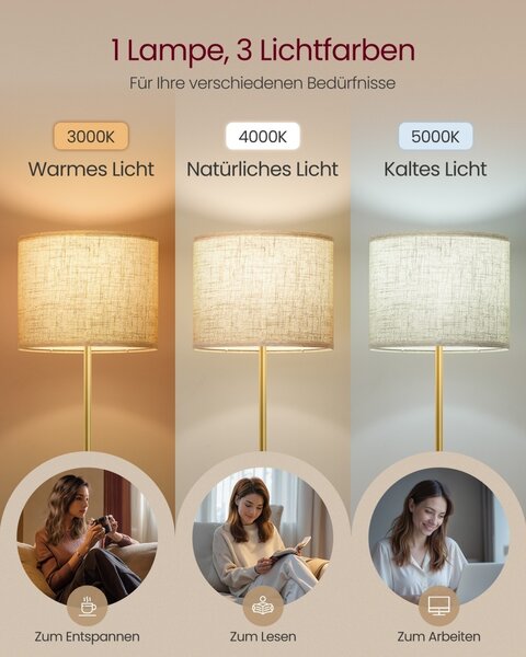 Φωτιστικό δαπέδου LED Lusia, Vasagle, Μαύρο, 30x30x171 cm