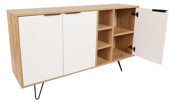 Κονσόλα Clara Console - Oak, Λευκό
