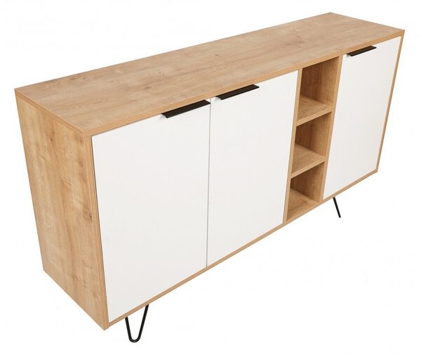 Κονσόλα Clara Console - Oak, Λευκό