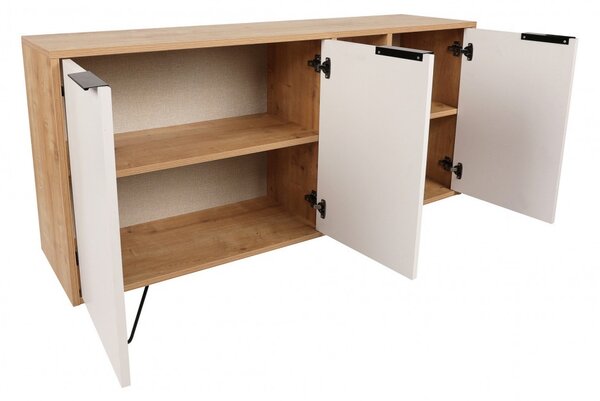 Κονσόλα Clara Console - Oak, Λευκό