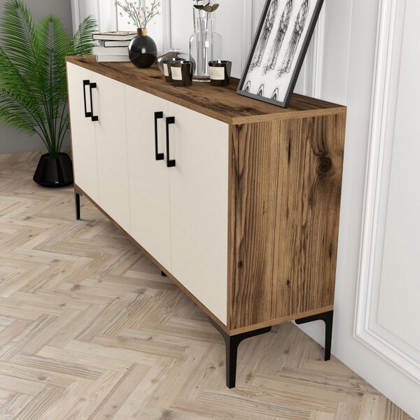 Κονσόλα Kiev 160 - Walnut, Cream