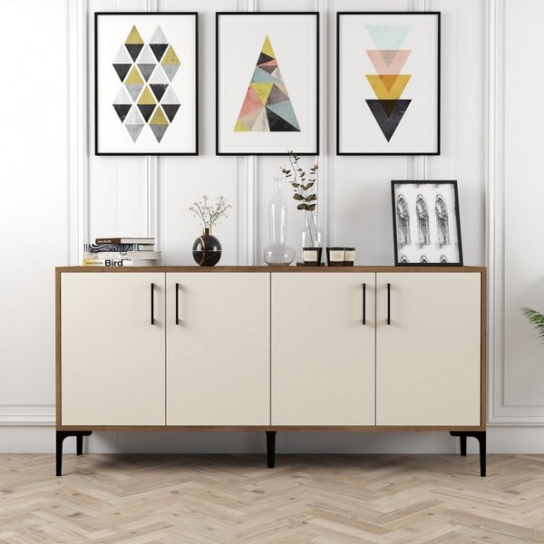 Κονσόλα Kiev 160 - Walnut, Cream