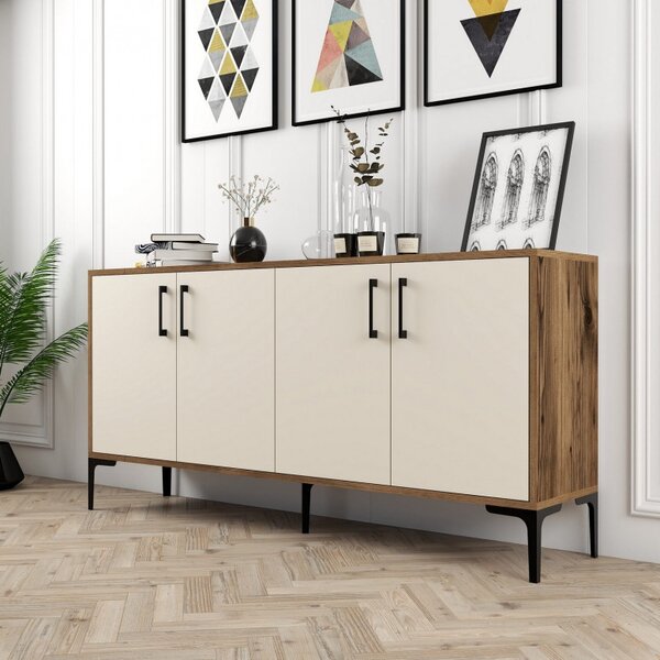Κονσόλα Kiev 160 - Walnut, Cream