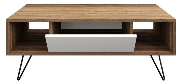Τραπεζάκι σαλονιού Mistico - Walnut, Λευκό