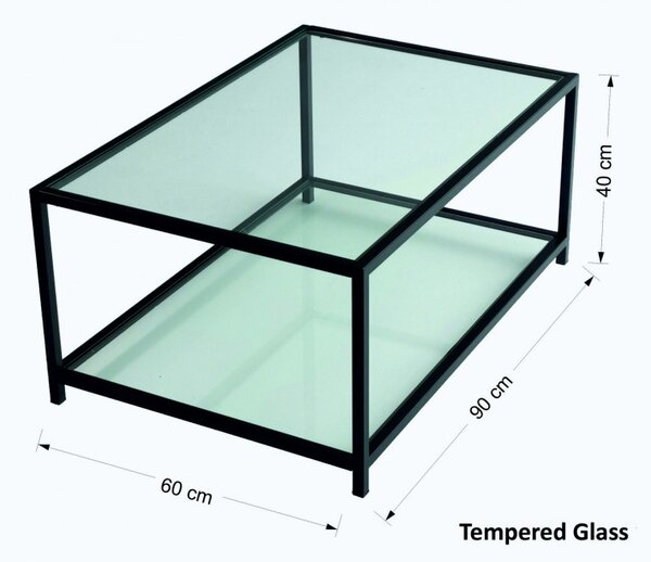 Τραπεζάκι σαλονιού Astro sehpa / şeffaf tempered glass S400