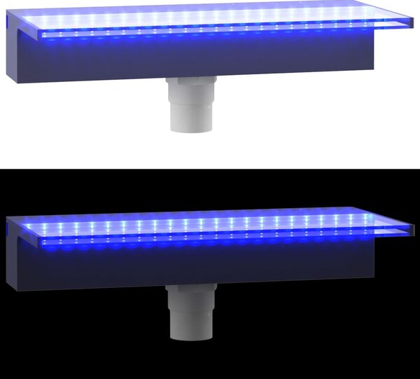 VidaXL Σιντριβάνι Καταρράκτης Πισίνας με RGB LED 45 εκ. Ακρυλικό