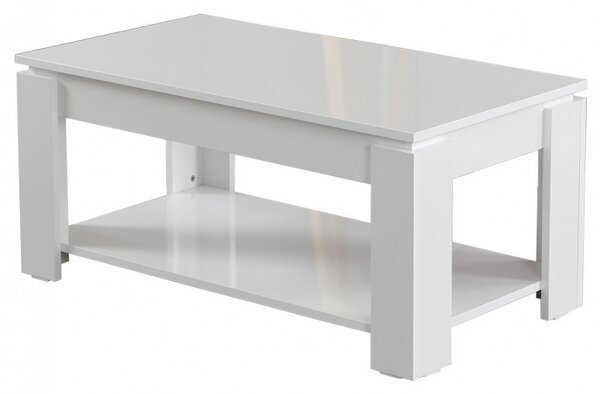 Τραπεζάκι σαλονιού Shelf - Shiny Λευκό