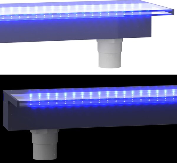 VidaXL Σιντριβάνι Καταρράκτης Πισίνας με RGB LED 60 εκ. Ακρυλικό