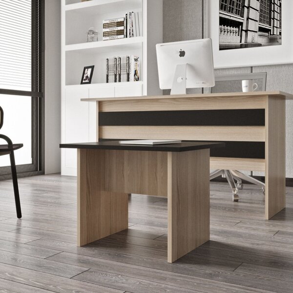 Τραπεζάκι σαλονιού Vario B - Oak, Μαύρο