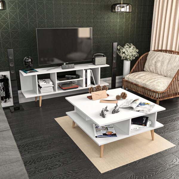 Τραπεζάκι σαλονιού Akya Coffee Table - Λευκό
