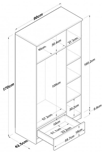 Ντουλάπα BA117 - 2253