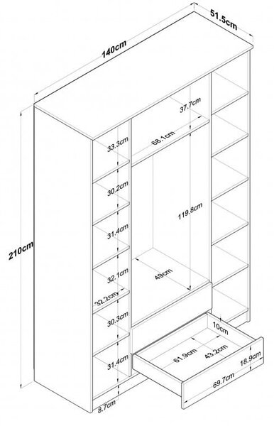 Ντουλάπα BA112 - 2331