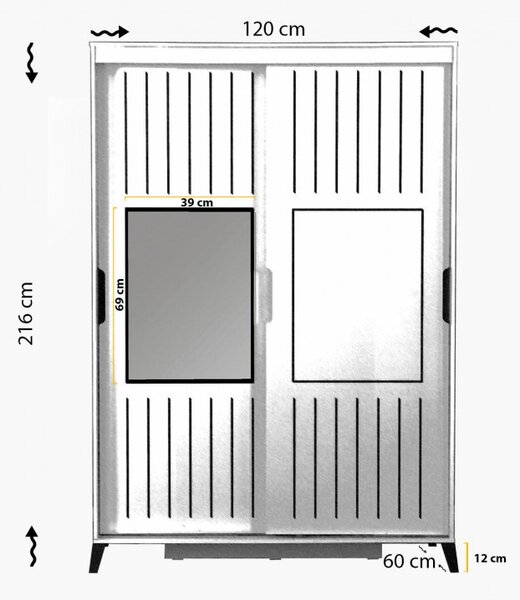 Ντουλάπα Pasific Home Fuga - 120 Ceviz Dolap