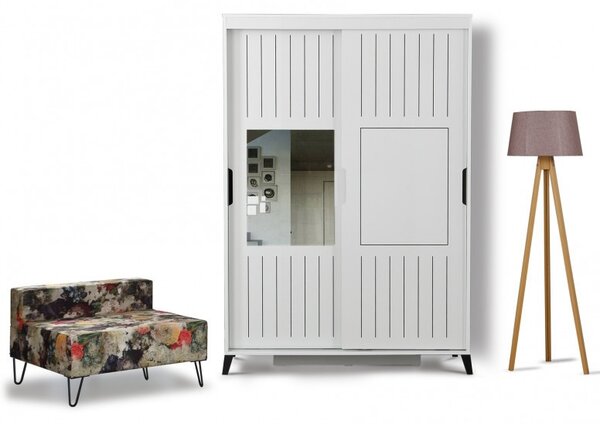 Ντουλάπα Pasific Home Fuga - 120 Parlak Beyaz Dolap