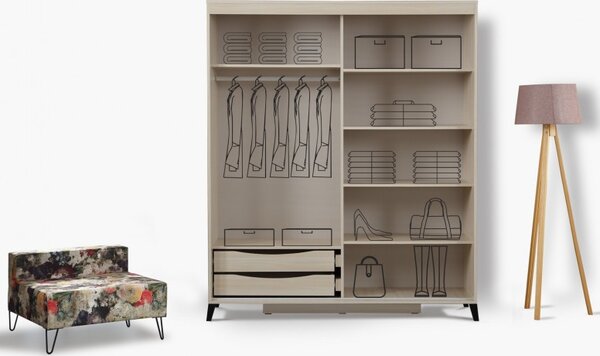 Ντουλάπα Pasific Home Fuga - 170 Meşe Dolap