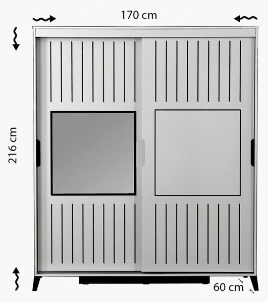 Ντουλάπα Pasific Home Fuga - 170 Ceviz Dolap