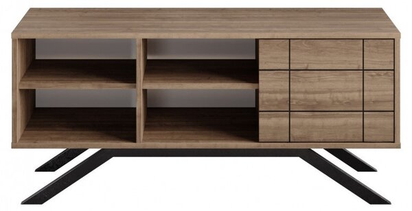 Έπιπλο TV North-Μαύρο, Walnut