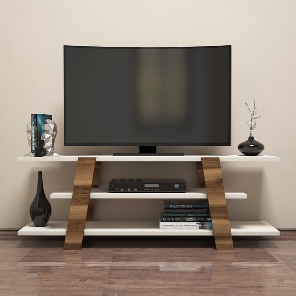 Έπιπλο TV Flower-Walnut, Κρεμ
