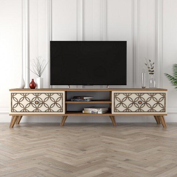 Έπιπλο TV Class-Walnut, Κρεμ