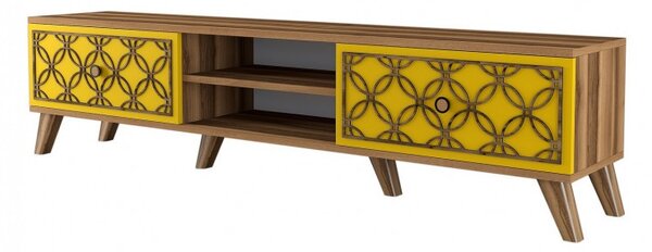 Έπιπλο TV Class-Walnut, Yellow