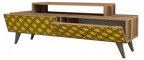 Έπιπλο TV City-Walnut, Yellow
