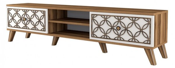Έπιπλο TV Class-Walnut, Λευκό