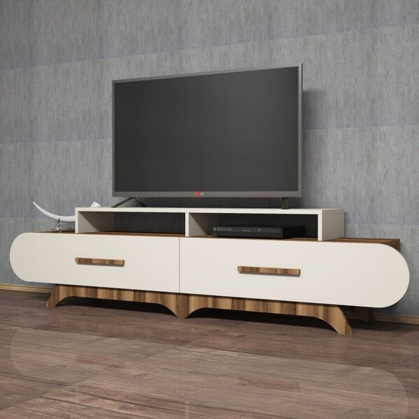 Έπιπλο TV Flora-Walnut, Κρεμ