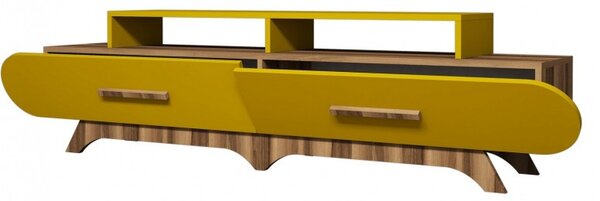Έπιπλο TV Flora-Walnut, Yellow