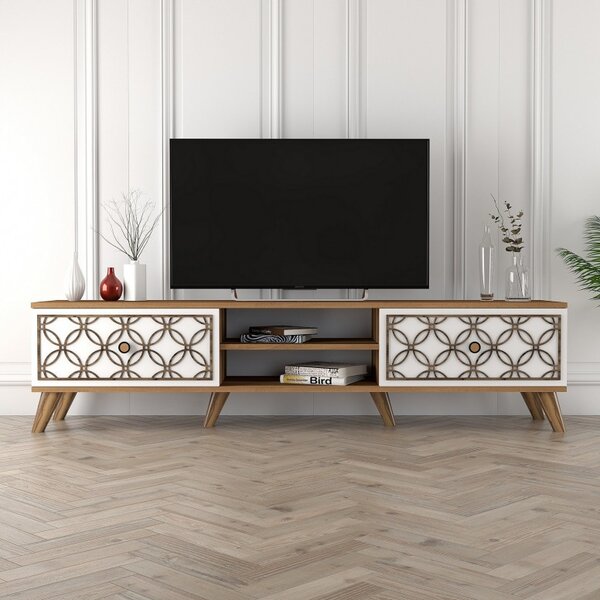 Έπιπλο TV Class-Walnut, Λευκό