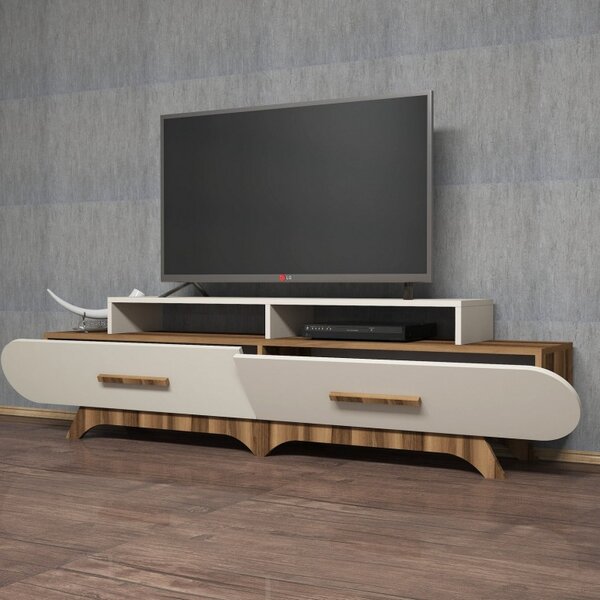 Έπιπλο TV Flora-Walnut, Κρεμ