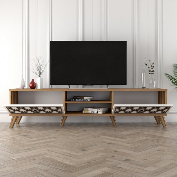 Έπιπλο TV Class-Walnut, Λευκό