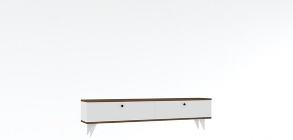Έπιπλο TV Paris-Λευκό, Walnut