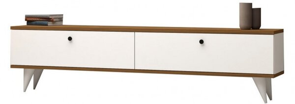 Έπιπλο TV Paris-Λευκό, Walnut