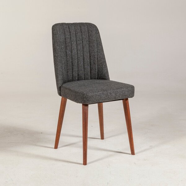 Καρέκλα Vina 1053 - Ανθρακί, Walnut