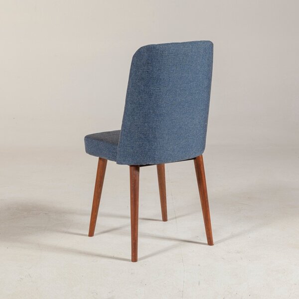 Καρέκλα Vina 1048 - Μπλε, Walnut