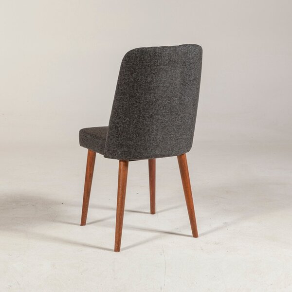 Καρέκλα Vina 1053 - Ανθρακί, Walnut