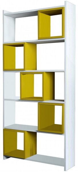 Βιβλιοθήκη Box - Λευκό, Yellow