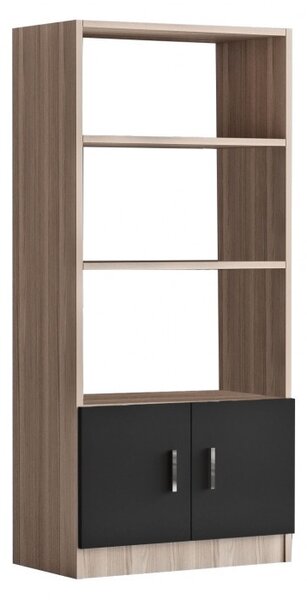 Βιβλιοθήκη Vario D - Oak, Μαύρη