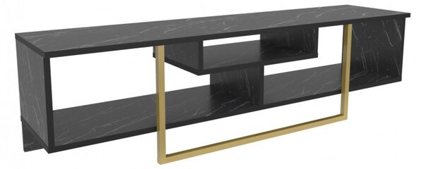 Έπιπλο TV Asal 150 - Μαύρο, Gold