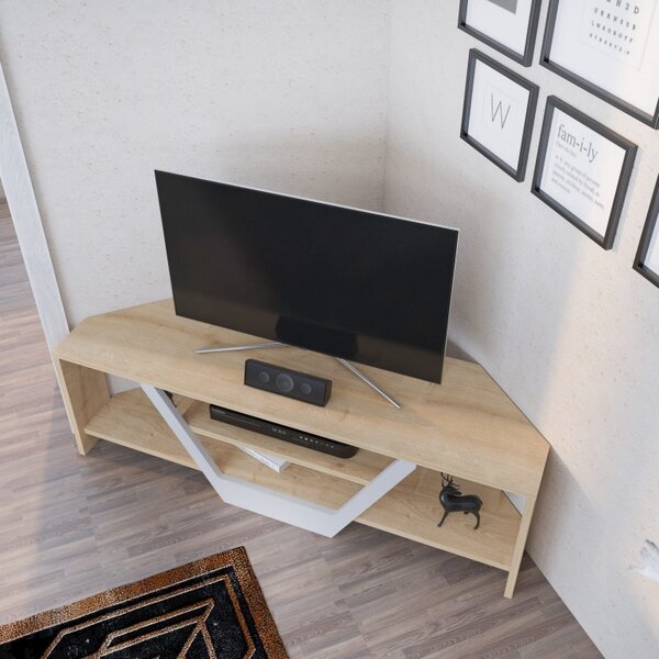 Έπιπλο TV Sares-Oak, Λευκό