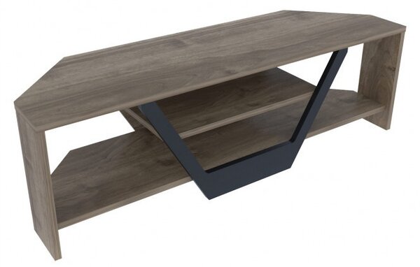 Έπιπλο TV Sares-Walnut, Μαύρο