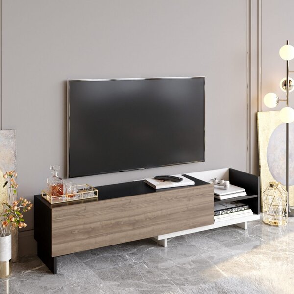 Έπιπλο TV Parion-Λευκό, Μαύρο, Walnut